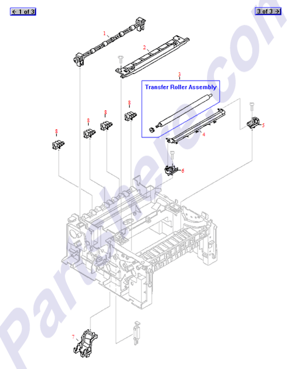 HP parts picture diagram for RG5-1786-000CN, RF5-1290-000CN-R, RG5-0766-030CN-R, RF5-1290-000CN-C, RG5-0766-030CN-C, RG5-0766-030CN, RG5-1706-000CN, RF5-1290-000CN